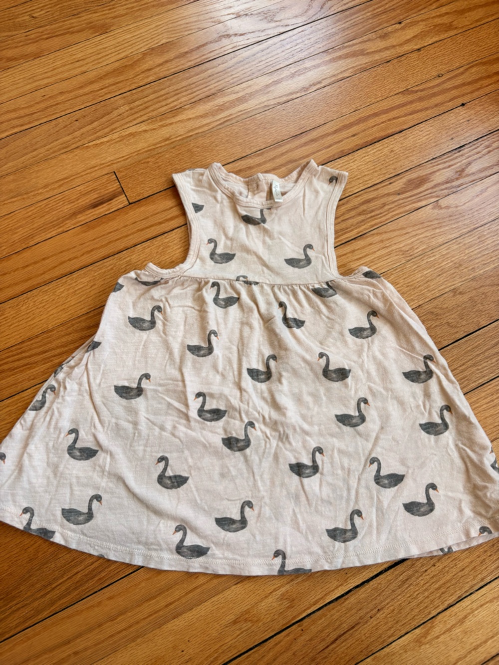 Rylee + Cru Kids Pale Pink Dress with Grey Duck Detail Size 2-3